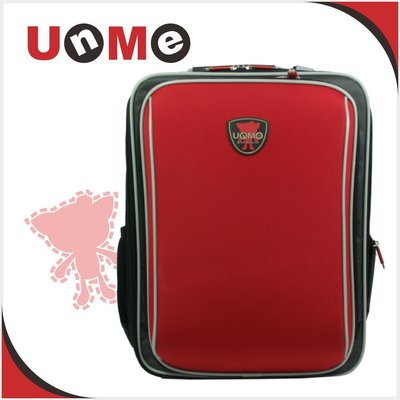 簡約時尚Q【UNME】後背書包 超輕透氣 台灣製書包 兒童書包 【中高年級適用】 3088N 紅色