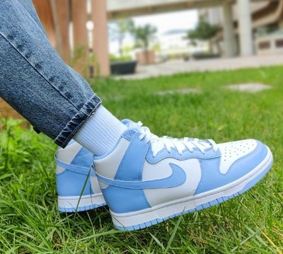 Nike Dunk High “Aluminum 白藍色 清新 扣籃 皮革 減震 高筒 籃球鞋 DD1869-107男女