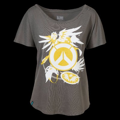 【丹】暴雪商城_Overwatch Mercy Hero Shirt 鬥陣特攻 慈悲 T恤 女版