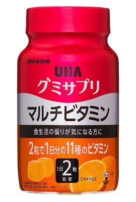 日本 UHA 味覺糖 水果軟糖  綜合維他命 30日(柳橙口味)