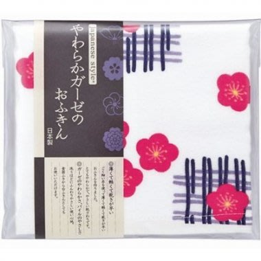 JSO-471 日本紗布廚房巾 洗碗巾 抹布 擦手巾 附吊繩 梅格子
