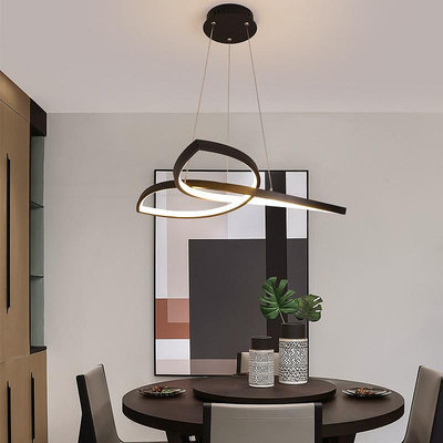 簡約現代環形餐廳吊燈 北歐時尚客廳大氣個性臥室極簡創意LED燈具