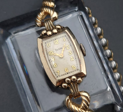 1950年代 ELGIN 愛爾琴 14K包金 女裝古董腕錶
