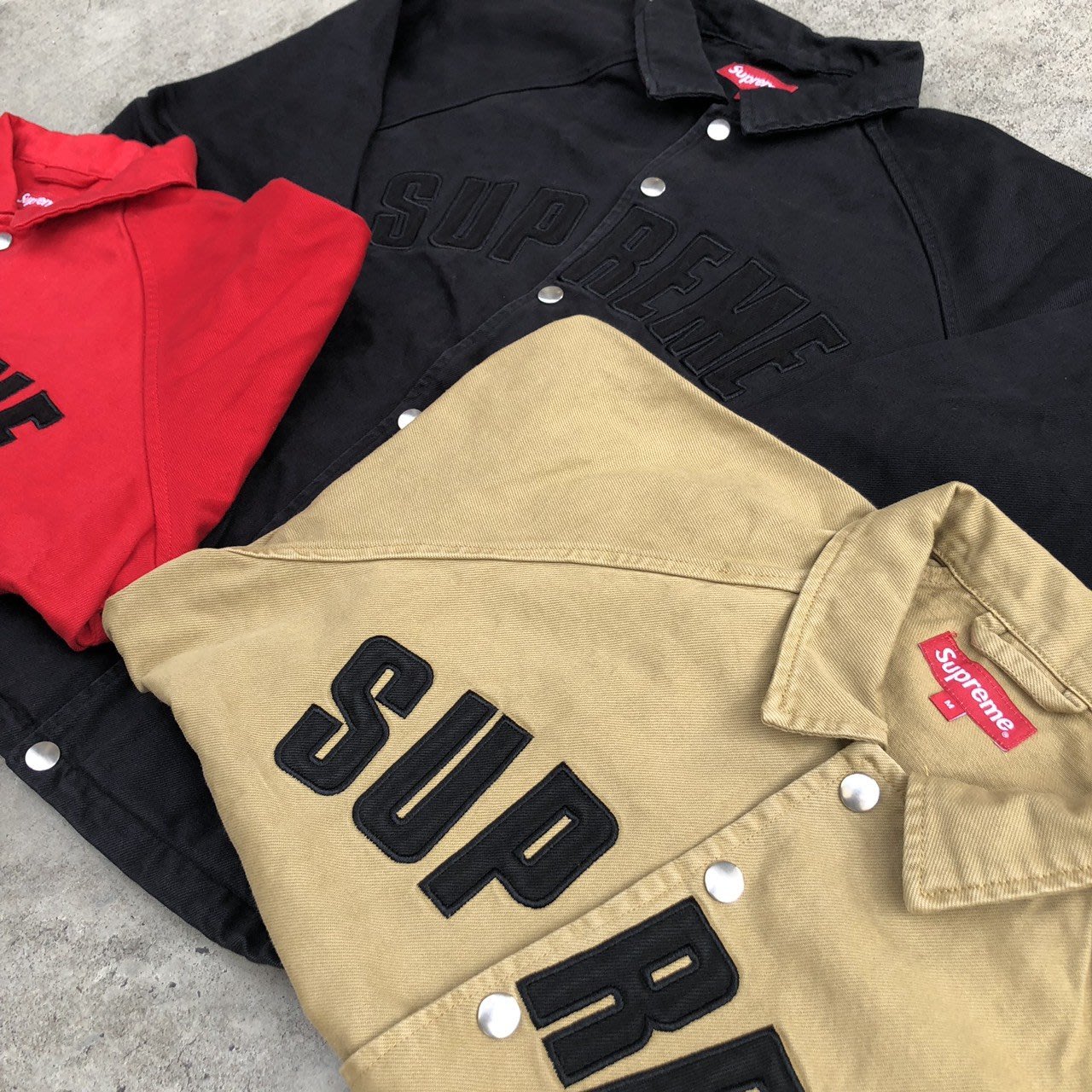 ☆LimeLight☆ Supreme Snap Front Twill Jacket 教練夾克黑/卡其/紅