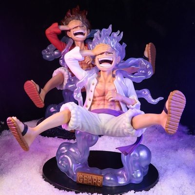 現貨-海賊王GK五檔太陽神尼卡路飛形態模型手辦雕像車載玩具禮物-簡約