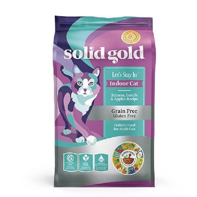 Solid Gold 速利高 [宅宅貓吃魚] 室內化毛超級寵糧 無榖 貓飼料 3磅