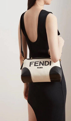 【Koala海購】FENDI芬迪女士單肩包奢侈品女包帆布時尚托特包帆布包i 型號3384