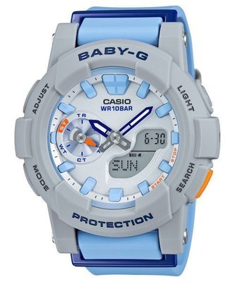 BABY-G 衝浪板造型休閒錶 (BGA-185-2ADR) 藍X灰色/ 44mm