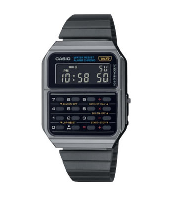 CASIO 卡西歐 VINTAGE 復古 金屬風格 計算機電子錶 個性黑 CA-500WEGG-1B