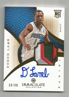 【MBC】Doron Lamb 2012-2013 Immaculate RPA 新人簽名卡 30/99