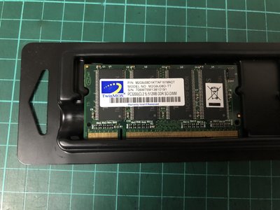 TwinMOS PC3200(CL2 5)512MB DDR SO-DIMM 記憶體 金銀島喬蕎3c