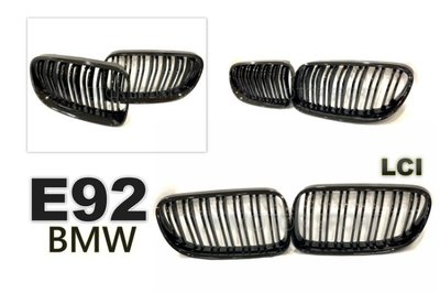 JY MOTOR 車身套件 - BMW E92 LCI 小改款 雙槓亮黑 鋼琴烤漆 水箱罩 鼻頭 水箱柵
