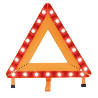 【優洛帕-汽車用品】極光LED標誌 可摺疊三角警示架 故障標誌 警告標示 故障警示牌 三角故障牌 TA-A026