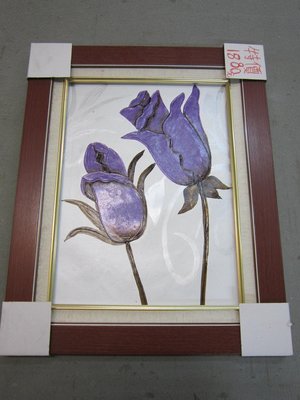 『府城畫廊-手繪油畫』花卉畫－裝飾掛畫－42x52－(含框價，可換框)－有實體店面－請查看關於我聯繫－P886