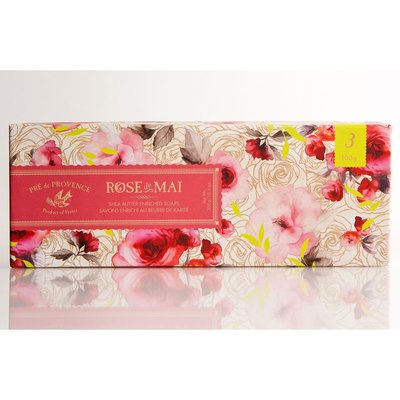 【EUROPEAN SOAPS】法國 pre de provence普羅旺斯ROSE DE MAI 玫瑰香皂 禮盒