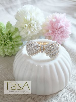 TasA Accessory shop-甜美閃耀蝴蝶結戒指