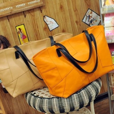 購物包 #C-032 純色簡約皮革購物包款