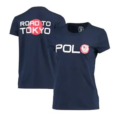 Polo Ralph Lauren 美國隊 限量奧運款 成人女生款 短袖 短T 膠印 LOGO