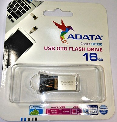 (OTG隨身碟,16G)UC330台灣威剛OTG USB 2.0(16GB,16 G GB)ADATA原廠公司貨終身保固