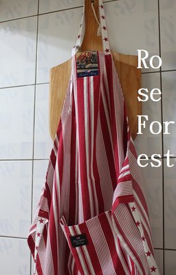 Rose Forest 薔薇森林~~ 北歐風 丹麥 lexington 紅白條紋 聖誕圍裙 80×105