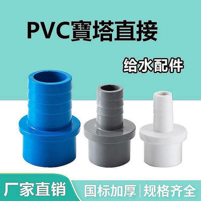 軟管接頭PVC寶塔接頭 尖嘴接頭 5釐8mm水管配件UPVC寶塔直接寶塔接頭直通塑膠軟硬快接增氧插口4分6分mm25
