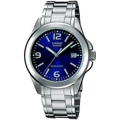 CASIO WATCH 卡西歐時尚優質腕錶寶藍面鋼帶石英紳士腕錶(另有女錶) 型號：MTP-1215A-2A【神梭鐘錶】
