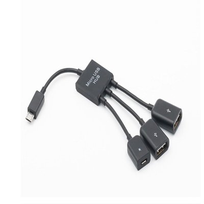 安卓手機 Micro USB otg HUB集線器一分三OTG HUB帶供電一拖三OTG A5.0308