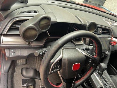 適用本田Civic FK8 Type R 改裝件 中控儀表臺加裝 碼表蓋 儀表座--請議價