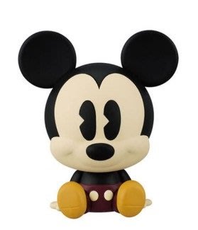 【QQ公仔物語】【NA178】【現貨】Disney 迪士尼 懷舊米奇 大頭造型 環保扭蛋 單賣 米奇 日版 滿千免運