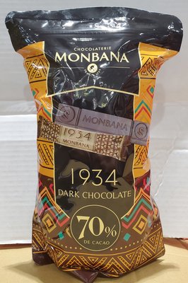 【小如的店】COSTCO好市多代購~法國 MONBANA 1934 70%迦納黑巧克力條(每包640g) 132984