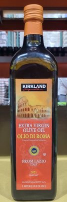 【小如的店】COSTCO好市多代~KIRKLAND 羅馬初榨橄欖油(每瓶1公升)玻璃瓶 1632773