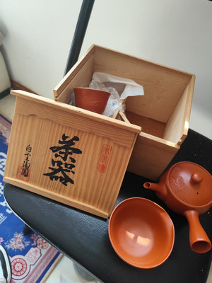 日本 朱泥 常滑燒 茶具套