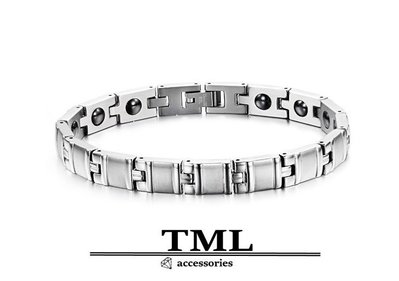 TML 磁石手鏈 鈦鋼手鏈 保健手鏈 女生白鋼手鍊 簡約時尚 精美造型(O8380)