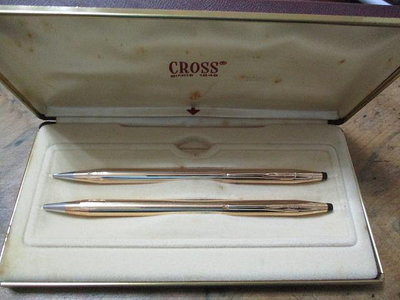 CROSS 1/20 14KT GOLD FILLED ROLLED 包金原子筆0.9mm鉛筆組（一元起標無底）