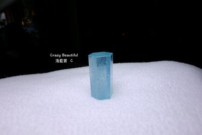 天然A貨-海藍寶-原礦裸石（六方柱體）-C