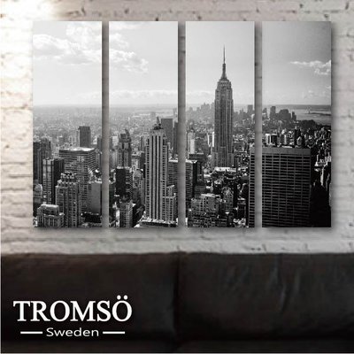 TROMSO-時尚無框畫-W185風格紐約/ 黑白 NY 大樓☆大樹小屋☆【H0309255】S11