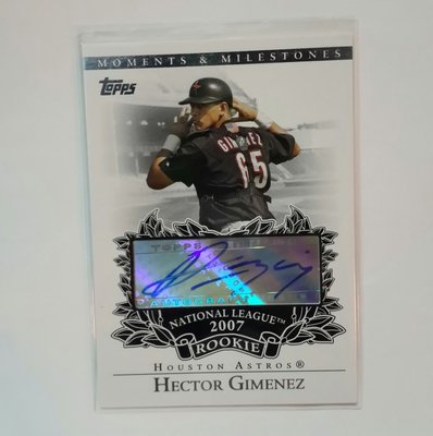 2007 HECTOR GIMENEZ 休士頓太空人隊親筆簽名棒球卡