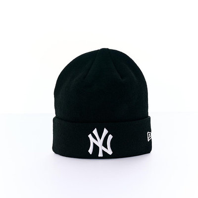 NEW ERA 男女 毛帽 紐約洋基 黑 Black Yankees Beanie 雙層毛帽