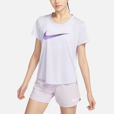 【NIKE 耐吉】Nike Dri-FIT One 女款短袖跑步上衣 粉紫 DX1026-536 尺寸:XS~XL