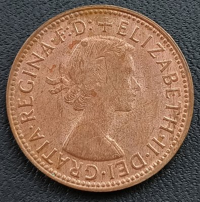 澳大利亞  1964年  伊莉沙白二世   半便士   銅幣   2084