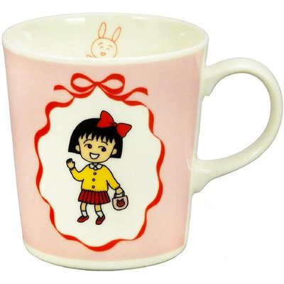 花見雜貨~日本製 全新正版 小丸子 櫻桃小丸子 瓷器 陶瓷 馬克杯 瓷杯 粉色