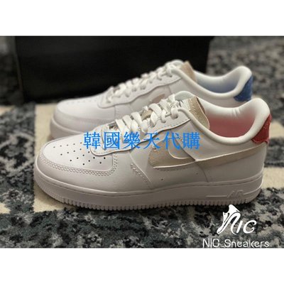 Nike Air Force 1 Inside Out 女款 紅藍 斷勾鴛鴦
