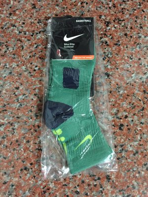 Nike襪 / Nike一代專業精英中筒毛巾襪【綠底螢光綠標】【現貨】