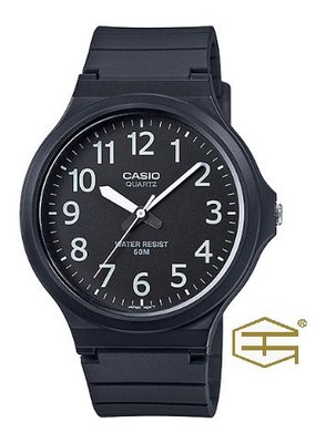 【天龜 】CASIO  簡約時尚 大錶徑錶款 黑x白  MW-240-1B