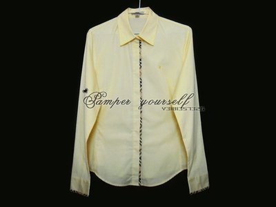 全新 專櫃真品 BURBERRY 金黃色 襯衫 西裝衫 正式服裝 香港製造