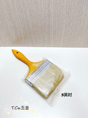 《T.C五金》附發票 台灣製 長毛粉刷 長毛粉刷 木柄刷 專業油漆刷 專業粉刷 五金刷 🔸5英吋