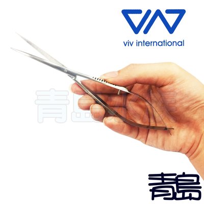 Y。。。青島水族。。。602-01香港VIV--Pro-Scissors Spring不鏽鋼彈簧剪刀==直16cm