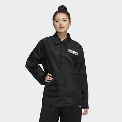 【豬豬老闆】ADIDAS ORIGINALS ADIBREAK 黑 排扣 襯衫外套 立領外套 女款 HC6572