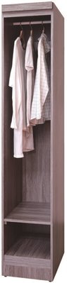 【生活家傢俱】KV-V26-1：灰橡色1.3尺開放式衣櫃【台中家具】衣櫥 收納櫃 置物櫃 防蛀木心板 活動隔板 台灣製造
