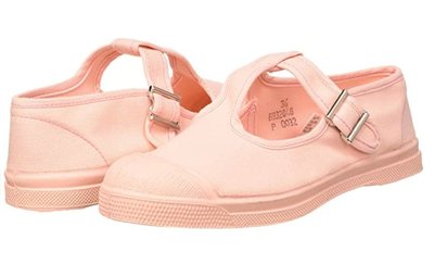 代購 法國20秋冬新款bensimon兒童款粉紅色全色系瑪莉珍帆布鞋